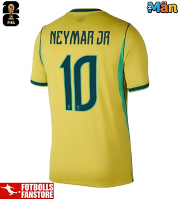 Brasilien Neymar Jr #10 Hemmatröja VM 2026 Kortärmad
